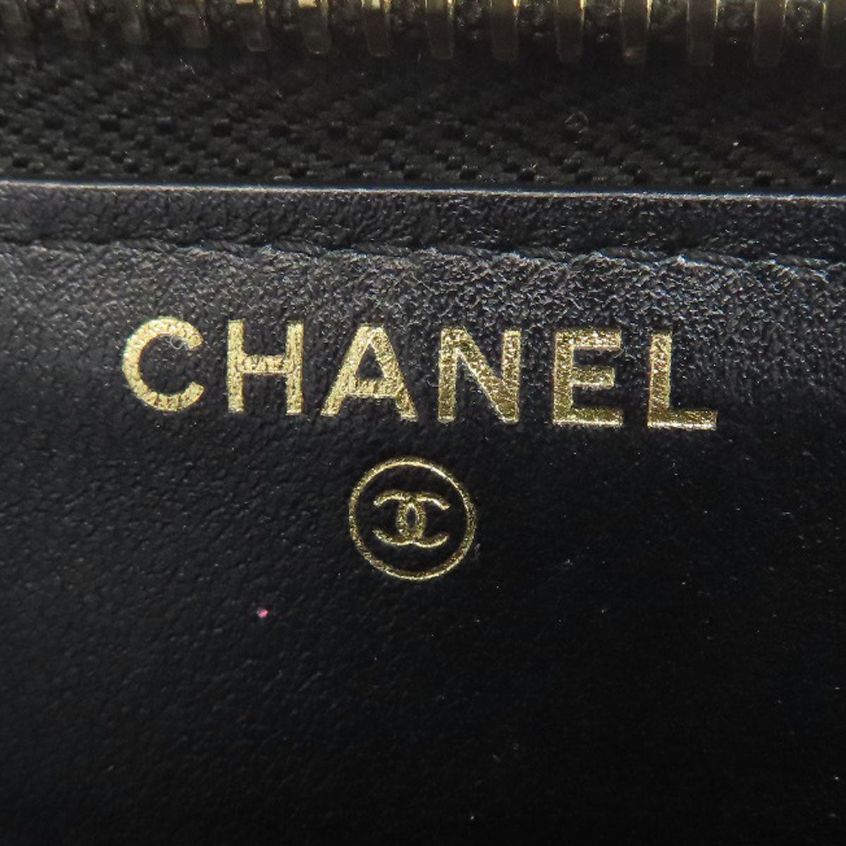 CHANEL Camellia GoldHardware Long wallet (with coin pocket) Lambskin Ladies [Used]