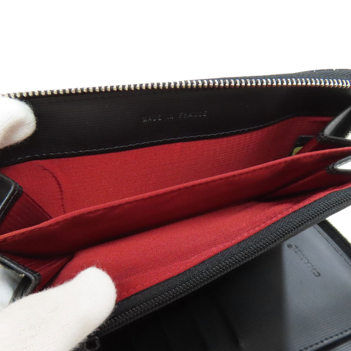 CHANEL Travel line Long wallet (with coin pocket) Nylon Ladies [Used]