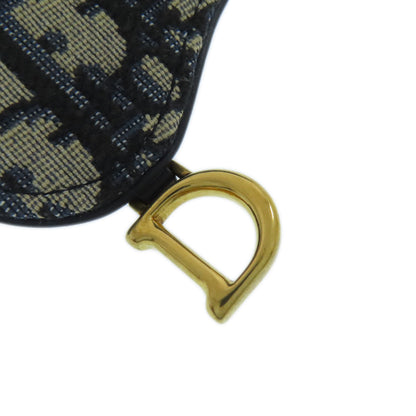 CHRISTIAN DIOR Saddle trotter pattern Bifold Wallet with Coin Pocket Canvas Ladies [Used]