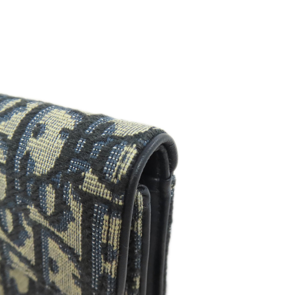 CHRISTIAN DIOR Saddle trotter pattern Bifold Wallet with Coin Pocket Canvas Ladies [Used]