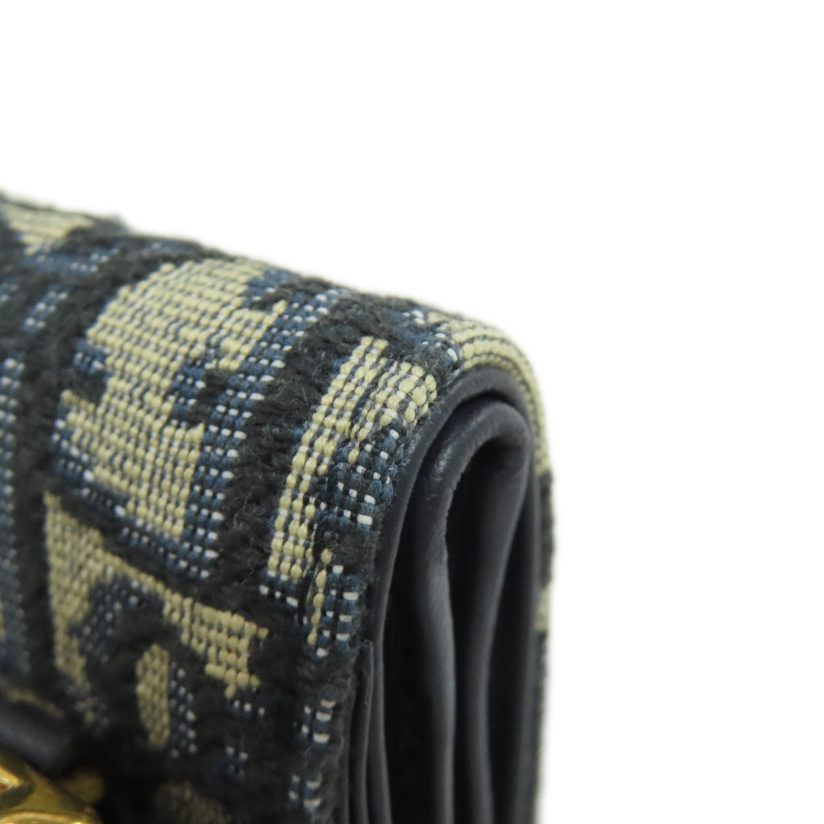 CHRISTIAN DIOR Saddle trotter pattern Bifold Wallet with Coin Pocket Canvas Ladies [Used]