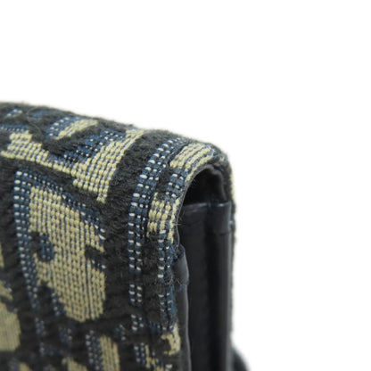 CHRISTIAN DIOR Saddle trotter pattern Bifold Wallet with Coin Pocket Canvas Ladies [Used]