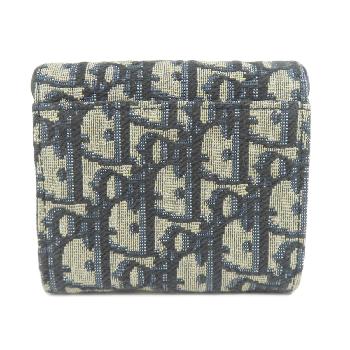 CHRISTIAN DIOR Saddle trotter pattern Bifold Wallet with Coin Pocket Canvas Ladies [Used]