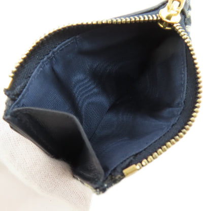 CHRISTIAN DIOR Saddle trotter pattern Bifold Wallet with Coin Pocket Canvas Ladies [Used]