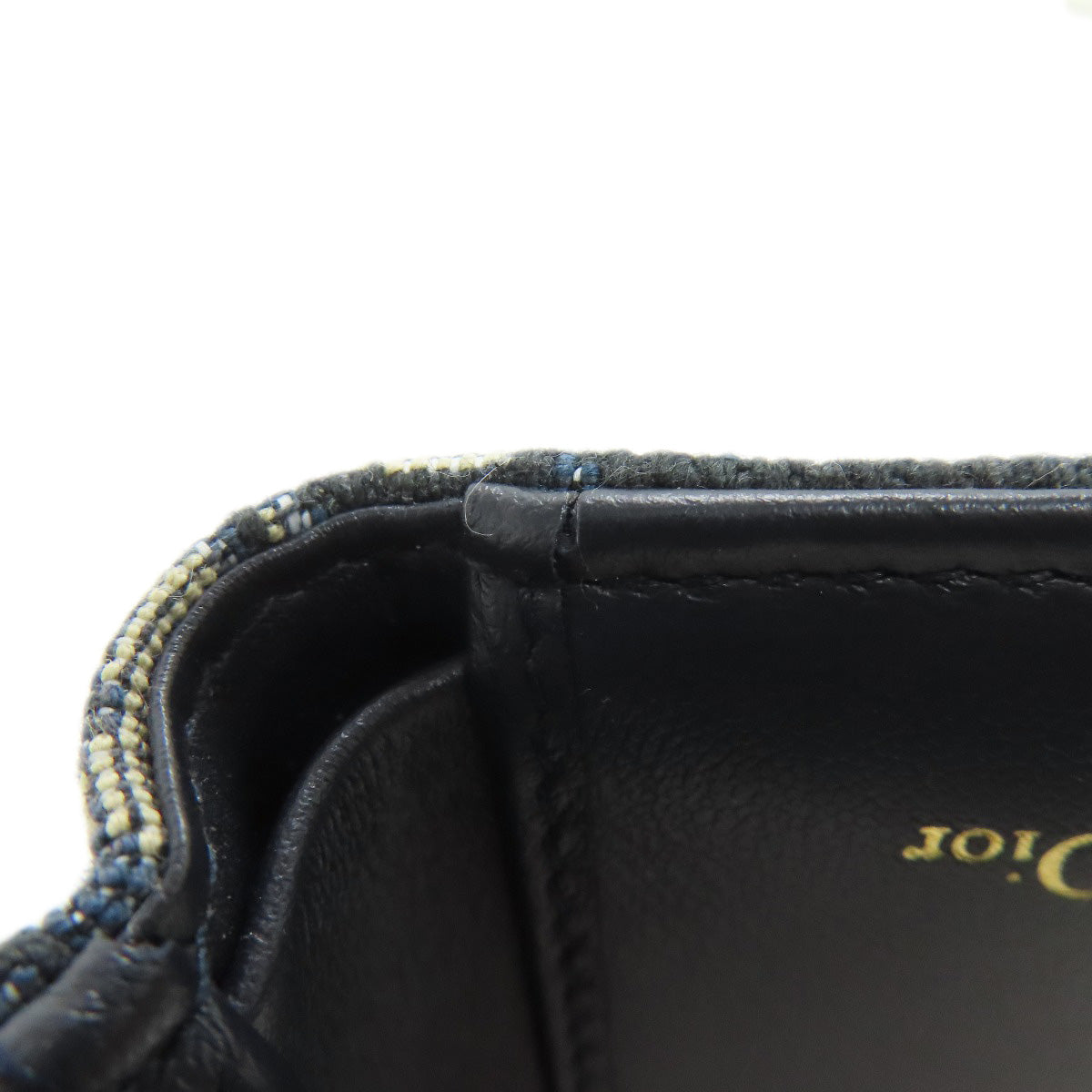 CHRISTIAN DIOR Saddle trotter pattern Bifold Wallet with Coin Pocket Canvas Ladies [Used]