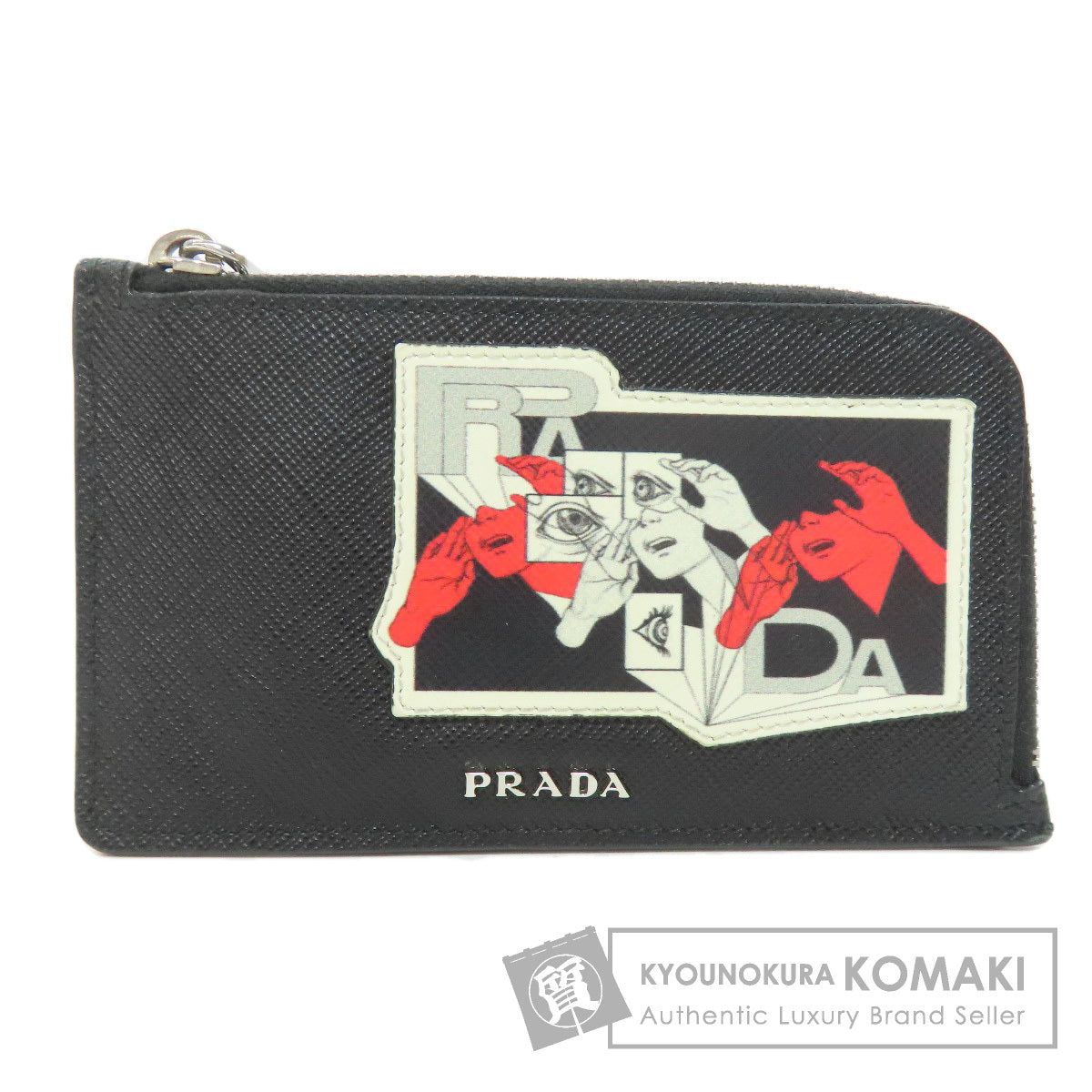 PRADA Real Life Comics coin purse Safiano Ladies [Used]