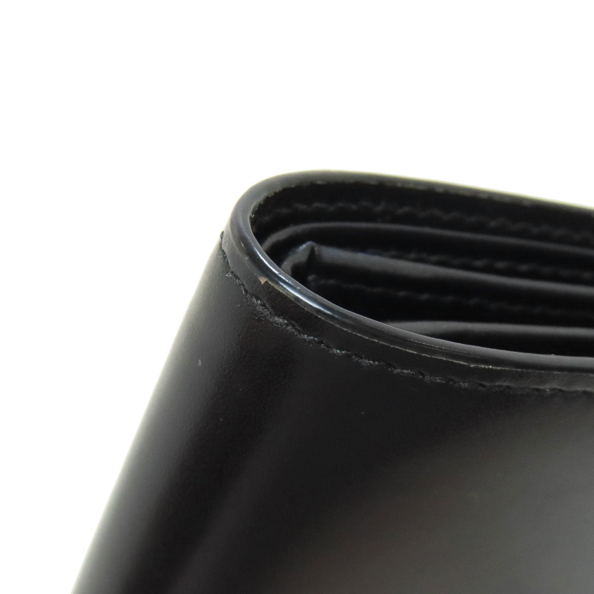 PRADA logo Bifold Wallet No Coin Pocket Leather mens [Used]