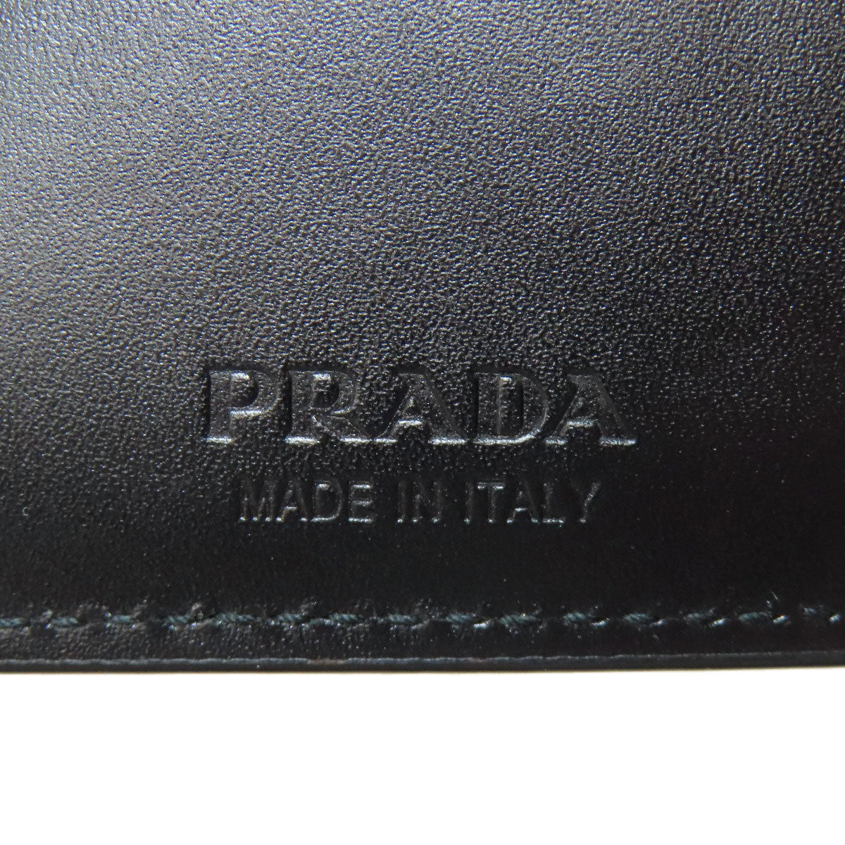 PRADA logo Bifold Wallet No Coin Pocket Leather mens [Used]