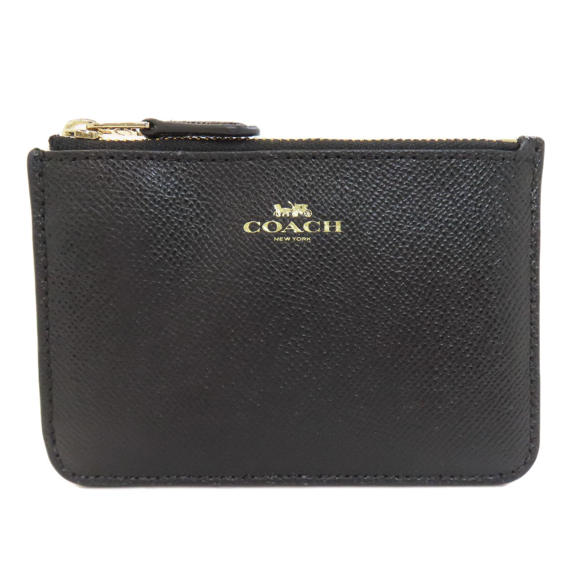 COACH F57854 With key ring coin purse Leather Ladies [Used]