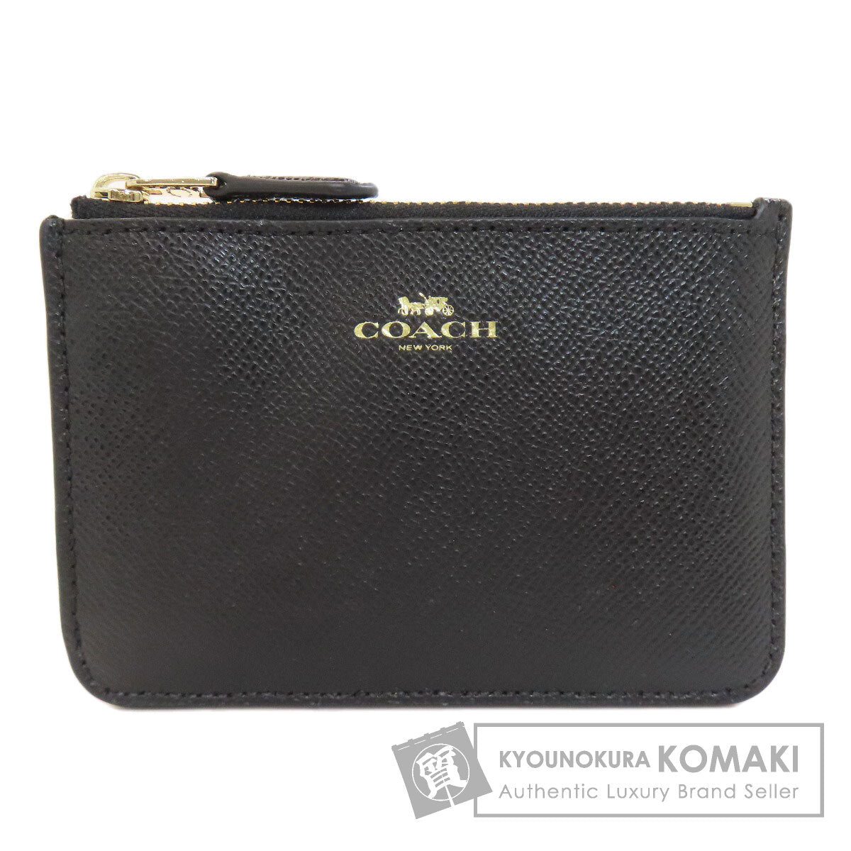 COACH F57854 With key ring coin purse Leather Ladies [Used]