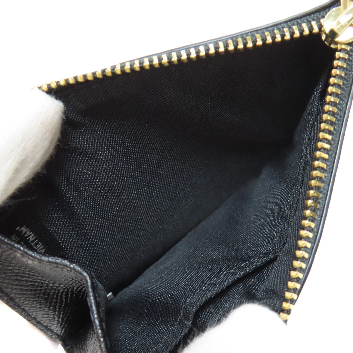 COACH F57854 With key ring coin purse Leather Ladies [Used]