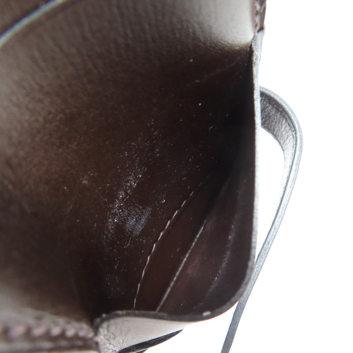 HERMES Bareness Free SilverHardware Long wallet (with coin pocket) Box calf Ladies [Used]