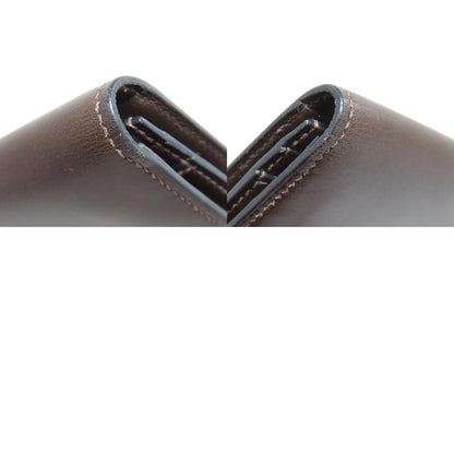 HERMES Bareness Free SilverHardware Long wallet (with coin pocket) Box calf Ladies [Used]