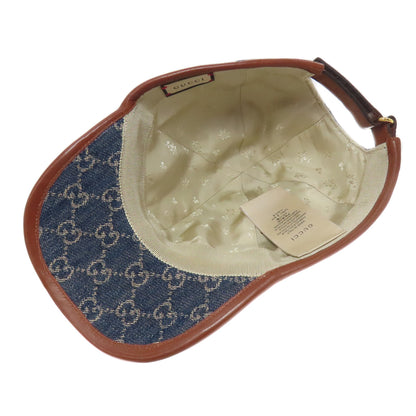 GUCCI 656206 GG canvas baseball cap hat Canvas Ladies [Used]