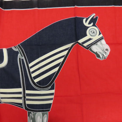 HERMES Horse pattern Stall Cotton Ladies [Used]
