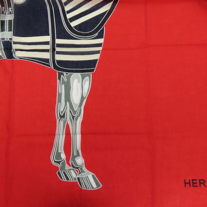 HERMES Horse pattern Stall Cotton Ladies [Used]