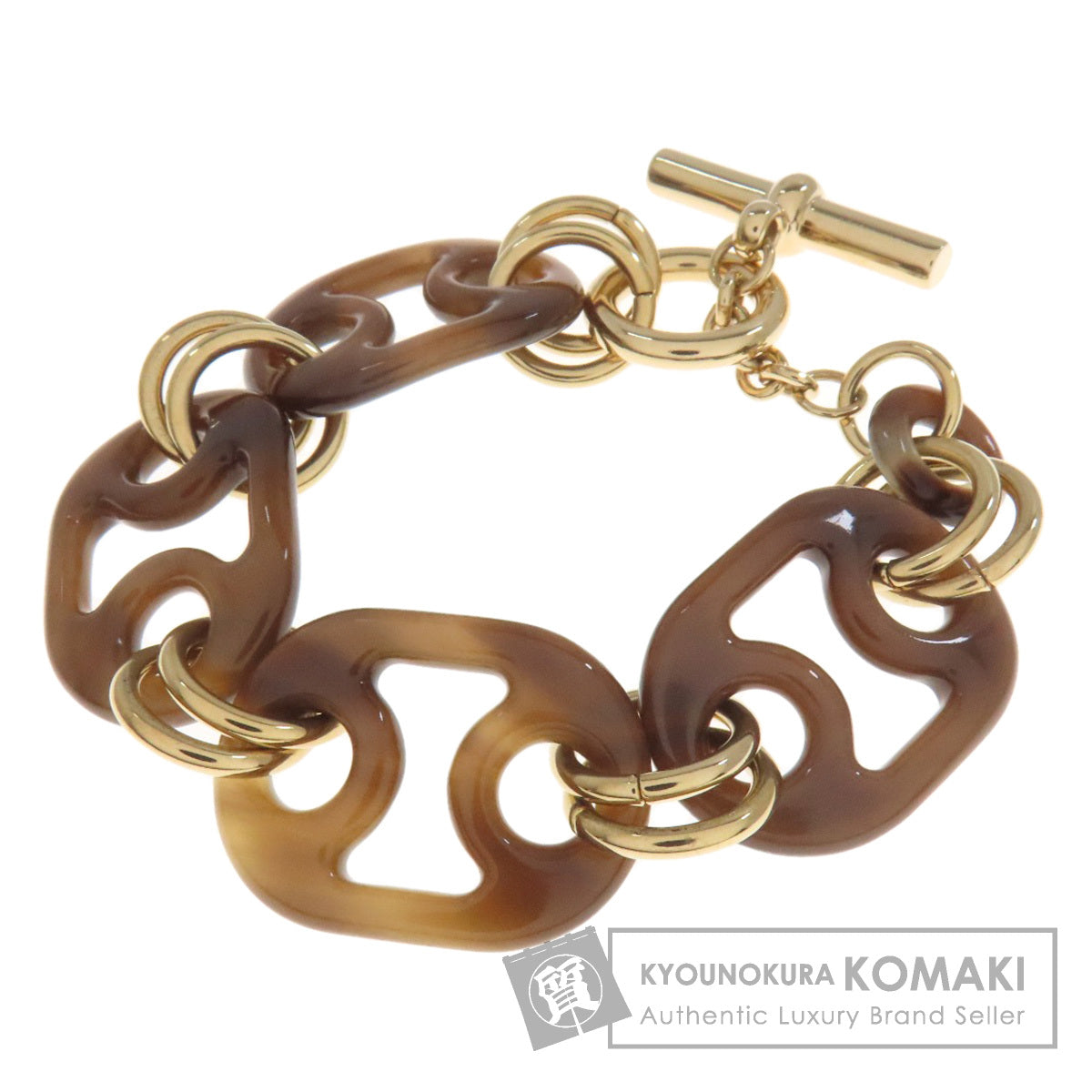 HERMES   Eurydice Bracelet Bracelet  Buffalo horn MetalLadies [Used]