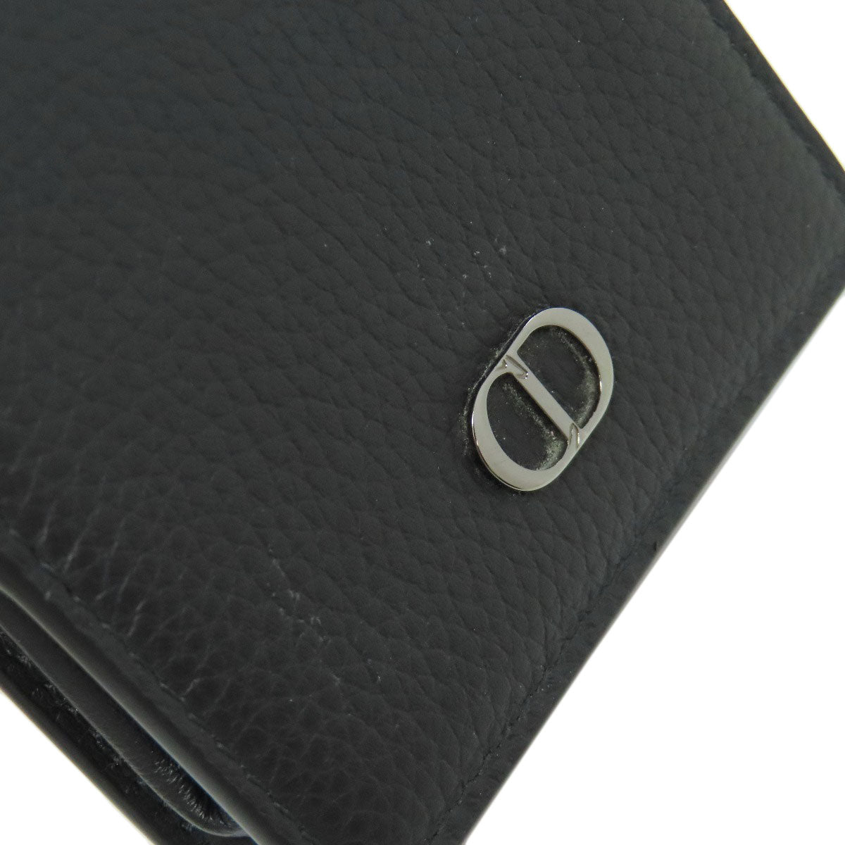 CHRISTIAN DIOR logo coin purse Leather Ladies [Used]