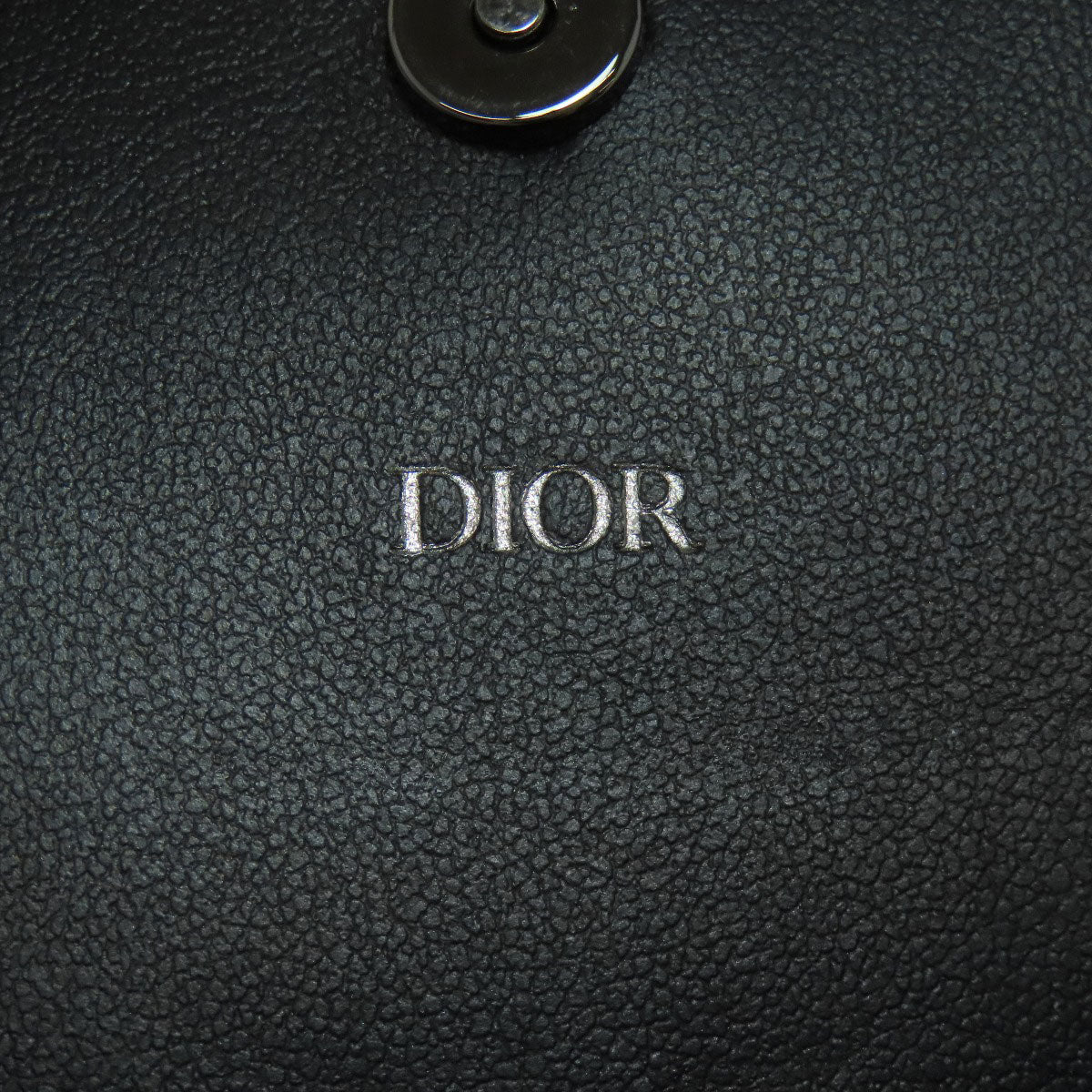 CHRISTIAN DIOR logo coin purse Leather Ladies [Used]