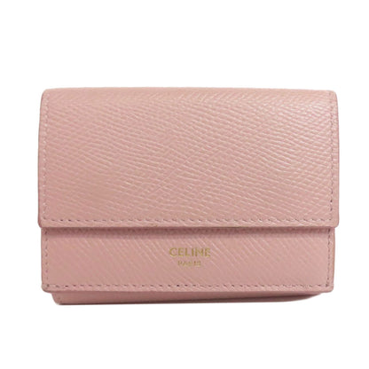 CELINE Tri-fold wallet Bifold Wallet with Coin Pocket Leather Ladies [Used]