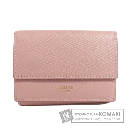 CELINE Tri-fold wallet Bifold Wallet with Coin Pocket Leather Ladies [Used]