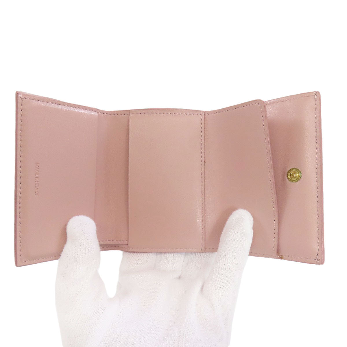 CELINE Tri-fold wallet Bifold Wallet with Coin Pocket Leather Ladies [Used]