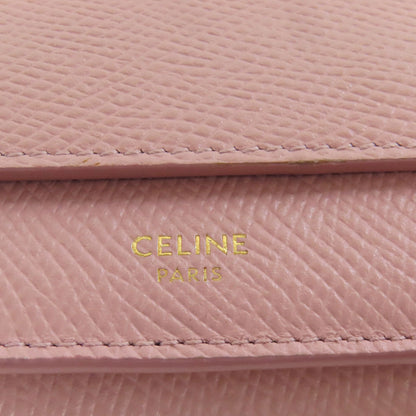 CELINE Tri-fold wallet Bifold Wallet with Coin Pocket Leather Ladies [Used]