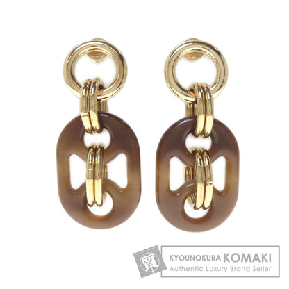 HERMES Eurydice PM earring Buffalo horn MetalLadies [Used]