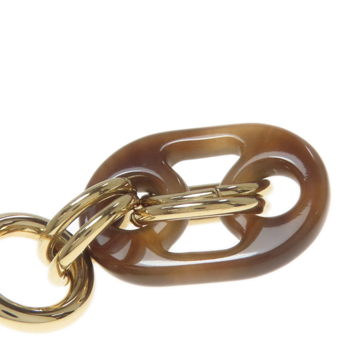 HERMES Eurydice PM earring Buffalo horn MetalLadies [Used]