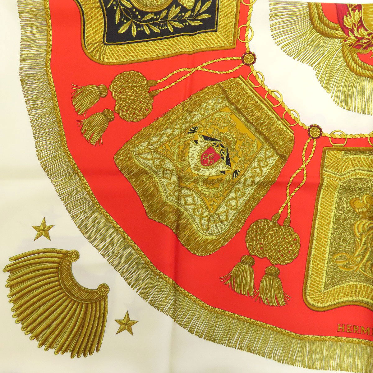 HERMES Carre90 saber decorative bag Scarf Silk Ladies [Used]
