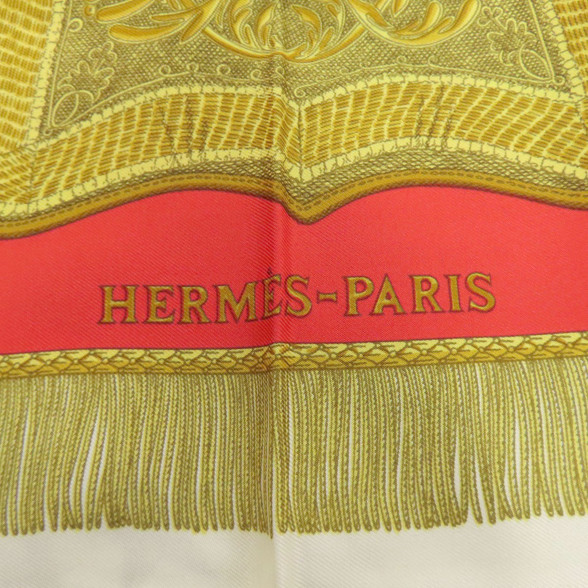 HERMES Carre90 saber decorative bag Scarf Silk Ladies [Used]
