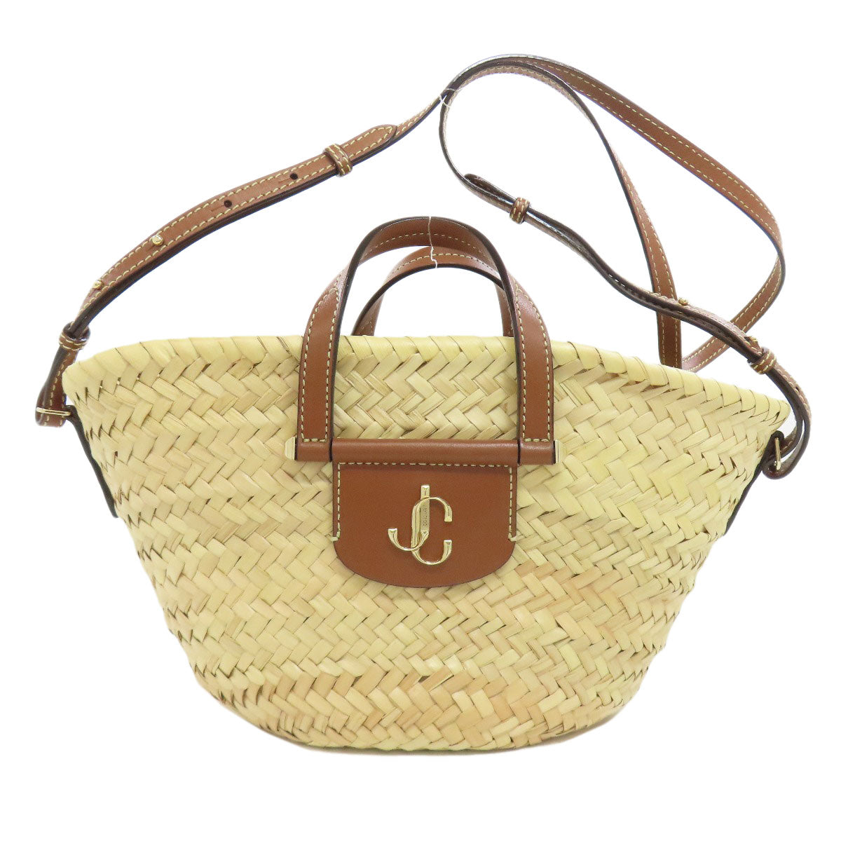 ジミーチュウ カゴバッグ 2WAY ハンドバッグ ラフィア レディース 【中古】【Jimmy Choo】