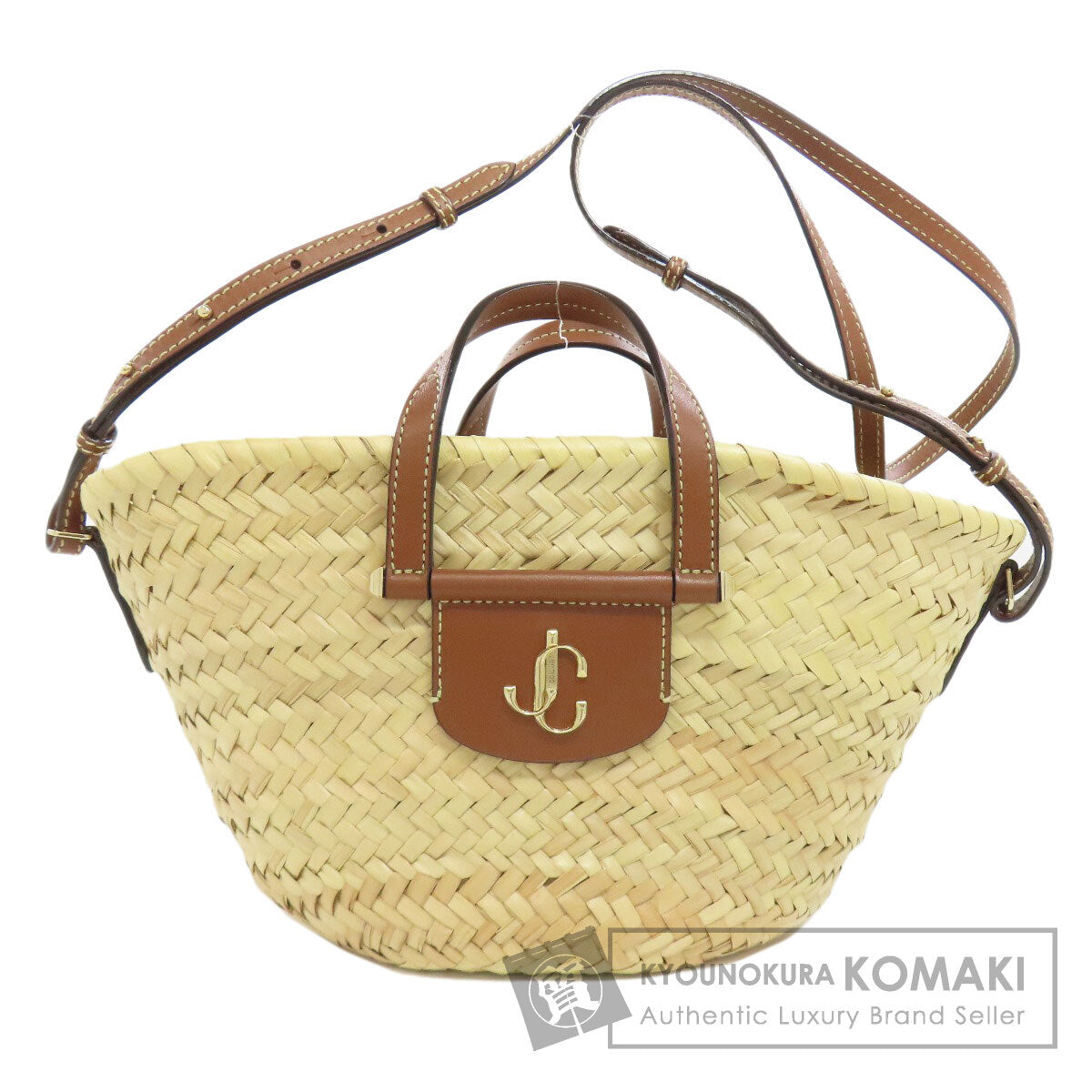 ジミーチュウ カゴバッグ 2WAY ハンドバッグ ラフィア レディース 【中古】【Jimmy Choo】