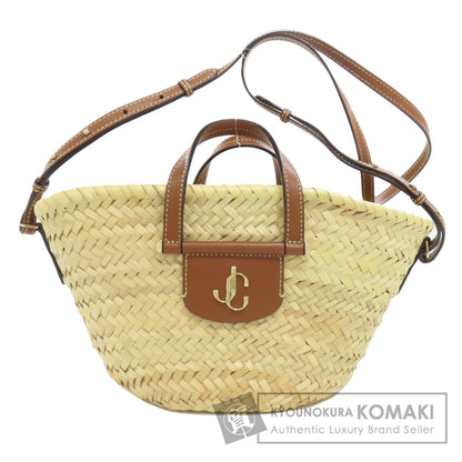 ジミーチュウ カゴバッグ 2WAY ハンドバッグ ラフィア レディース 【中古】【Jimmy Choo】