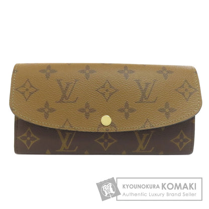 LOUIS VUITTON M82157 Portefeiulle ã» Emily Long wallet (with coin pocket) Monogram reverse Ladies [Used]