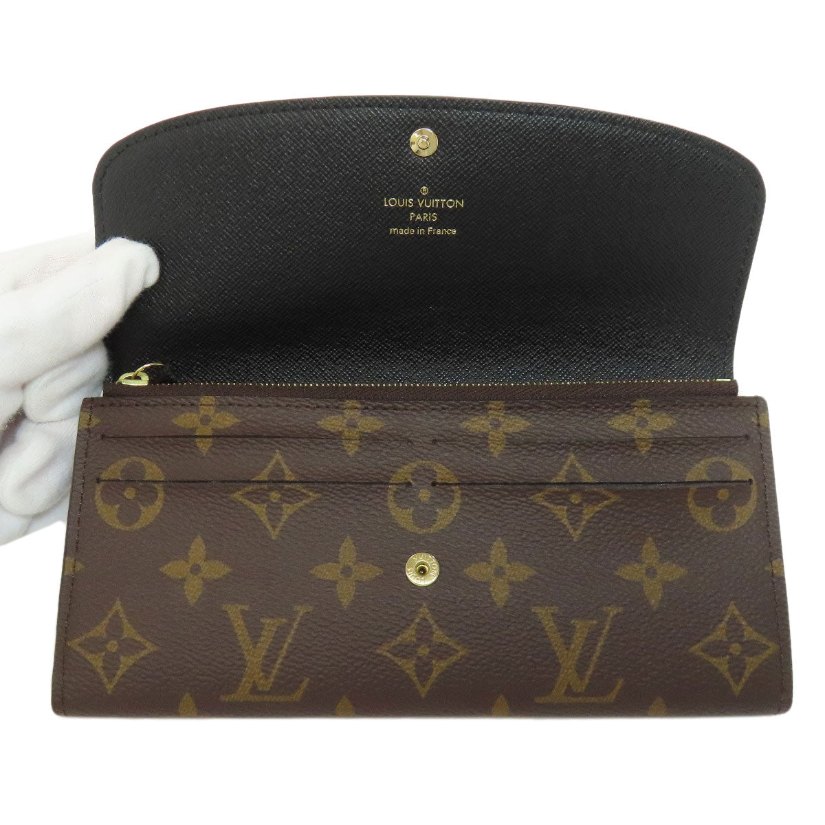 LOUIS VUITTON M82157 Portefeiulle ã» Emily Long wallet (with coin pocket) Monogram reverse Ladies [Used]