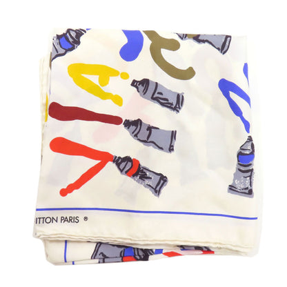 LOUIS VUITTON Paint pattern Scarf Silk Ladies [Used]