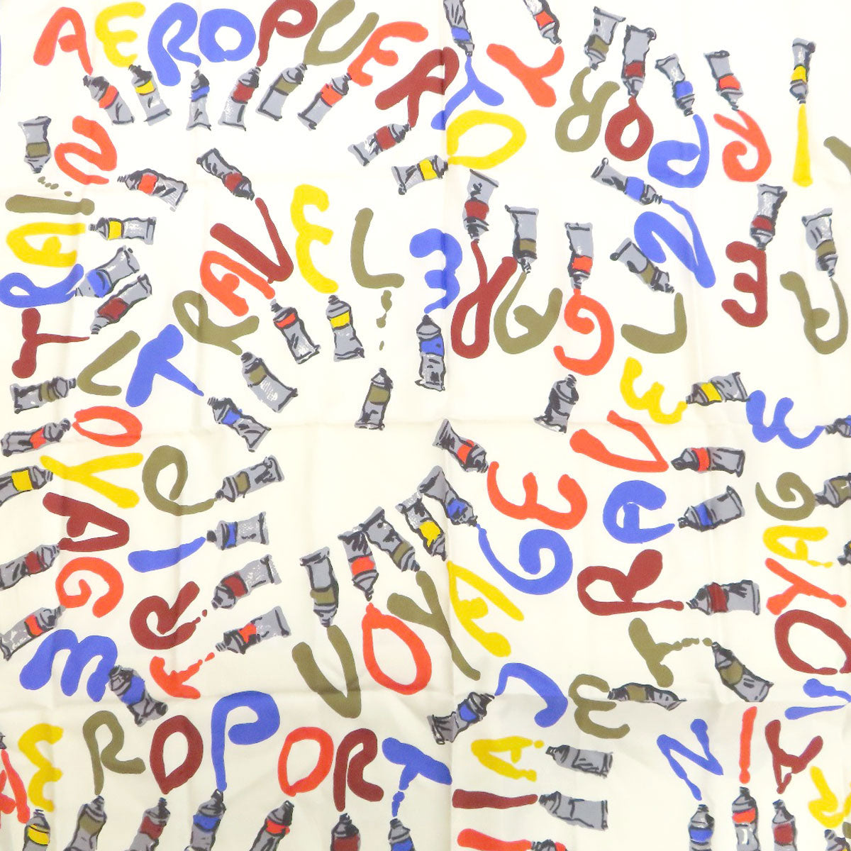 LOUIS VUITTON Paint pattern Scarf Silk Ladies [Used]