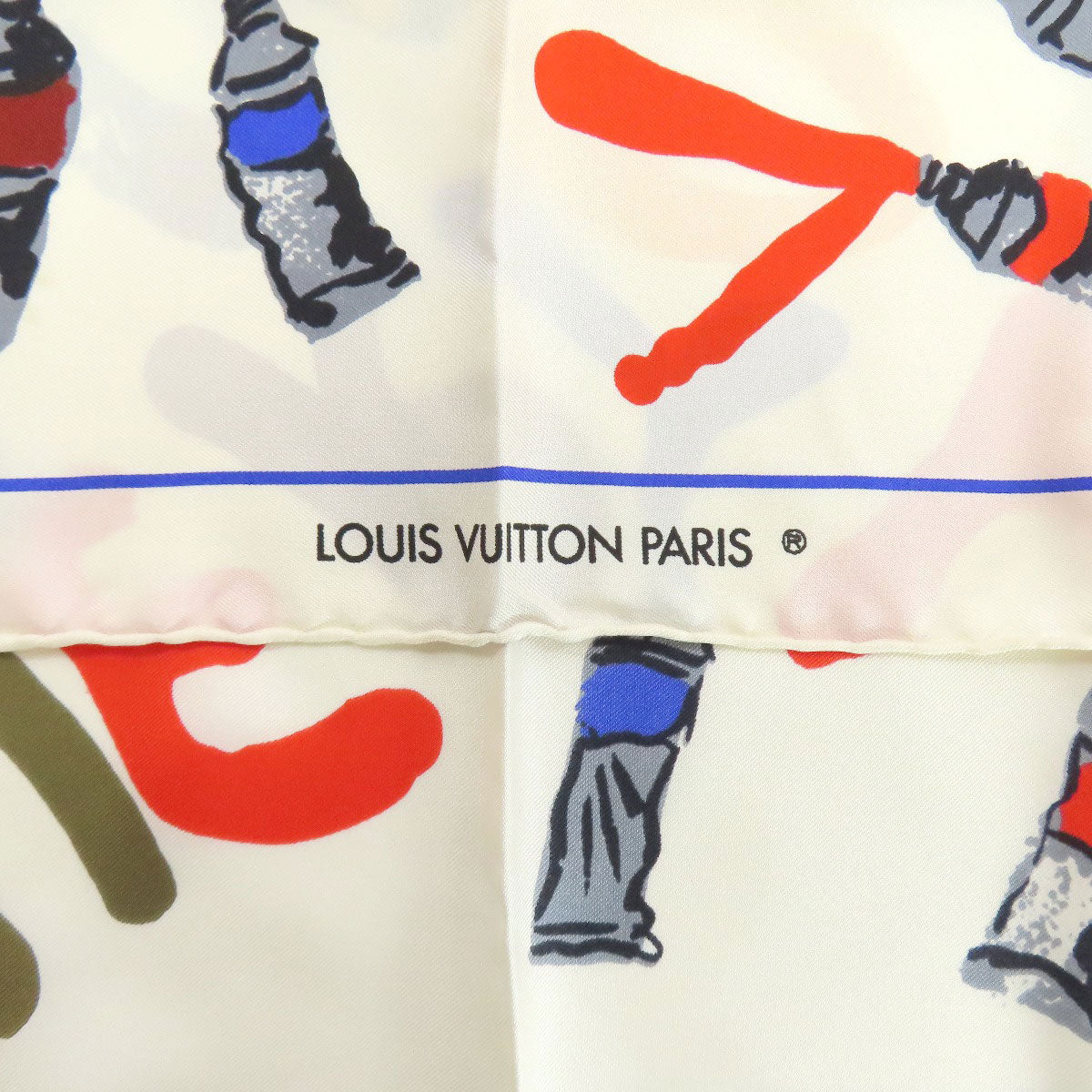 LOUIS VUITTON Paint pattern Scarf Silk Ladies [Used]