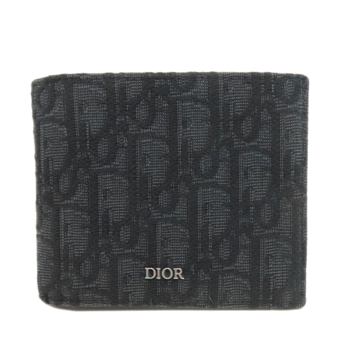 CHRISTIAN DIOR Oblique Bifold Wallet with Coin Pocket Canvas mens [Used]