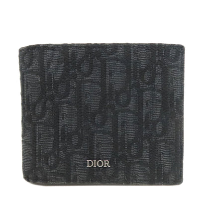 CHRISTIAN DIOR Oblique Bifold Wallet with Coin Pocket Canvas mens [Used]