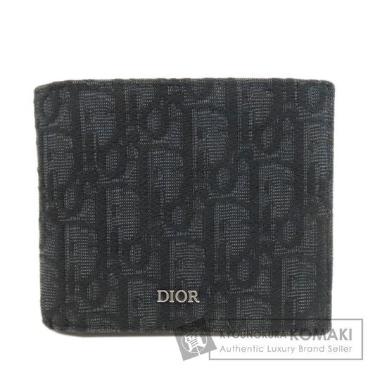 CHRISTIAN DIOR Oblique Bifold Wallet with Coin Pocket Canvas mens [Used]