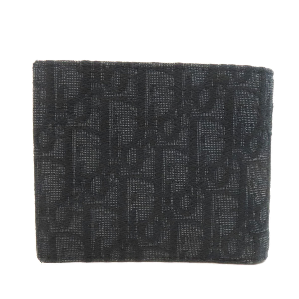 CHRISTIAN DIOR Oblique Bifold Wallet with Coin Pocket Canvas mens [Used]