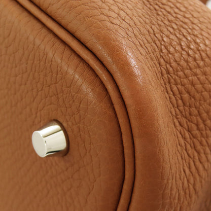HERMES Picotin Lock MM Gold SilverHardware Handbag Taurillon Clemence Ladies [Used]