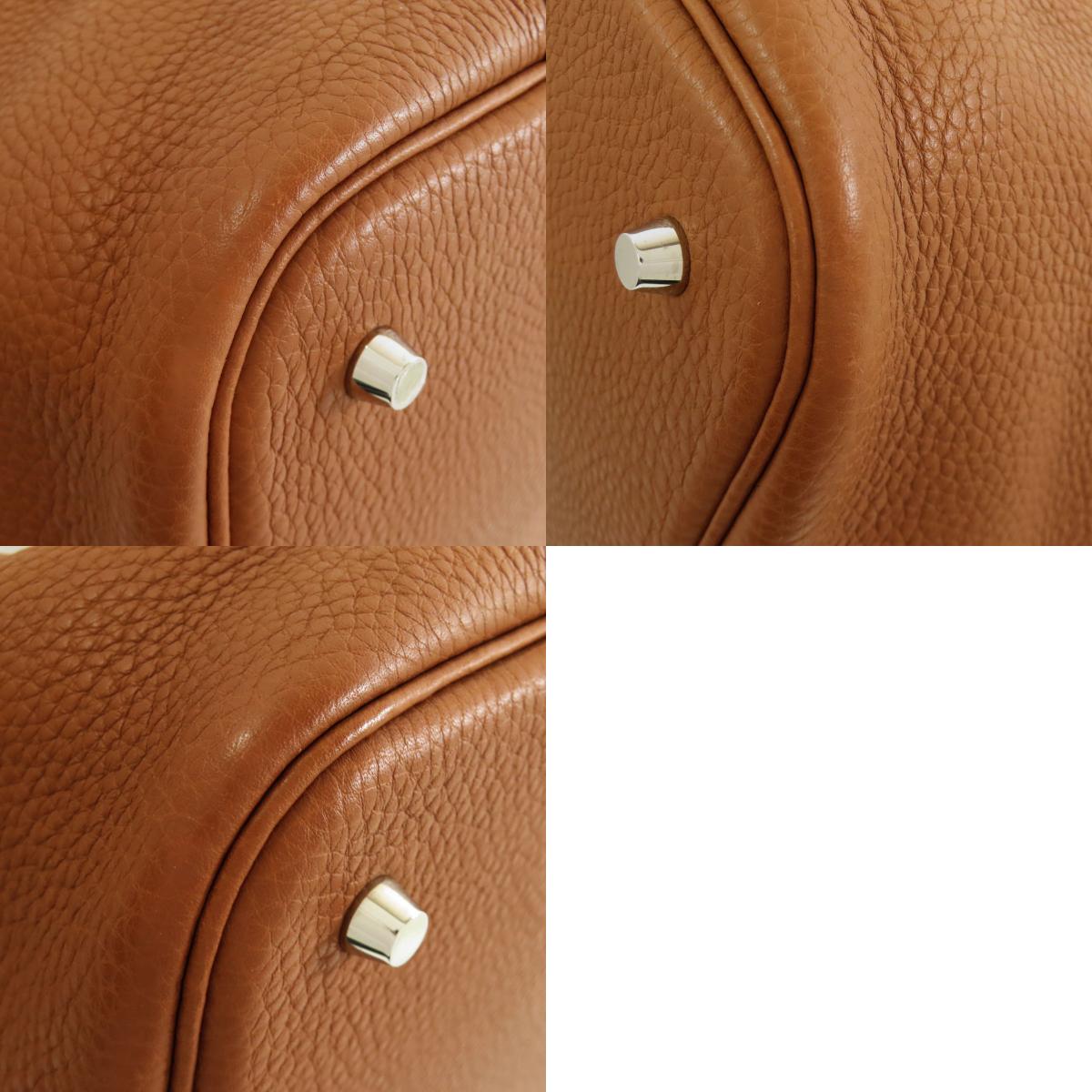 HERMES Picotin Lock MM Gold SilverHardware Handbag Taurillon Clemence Ladies [Used]