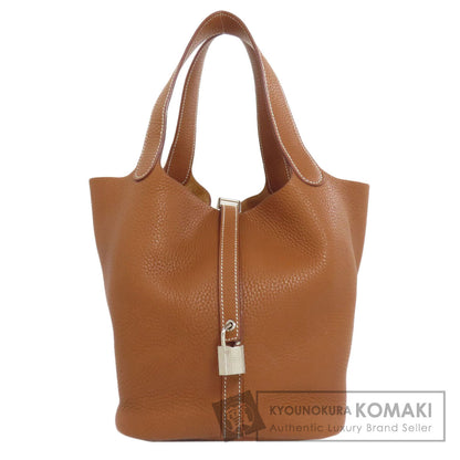 HERMES Picotin Lock MM Gold SilverHardware Handbag Taurillon Clemence Ladies [Used]