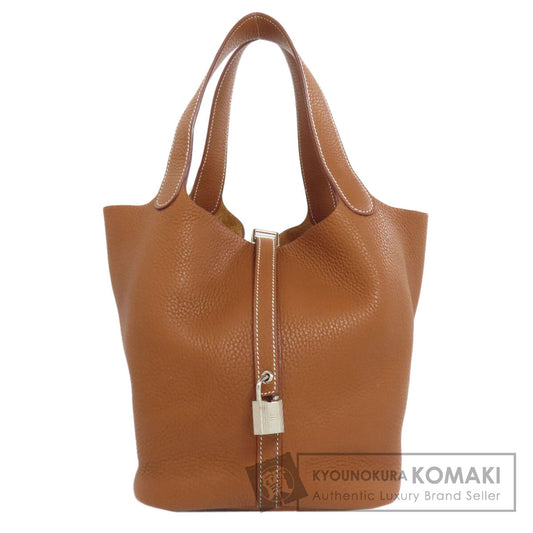 HERMES Picotin Lock MM Gold SilverHardware Handbag Taurillon Clemence Ladies [Used]