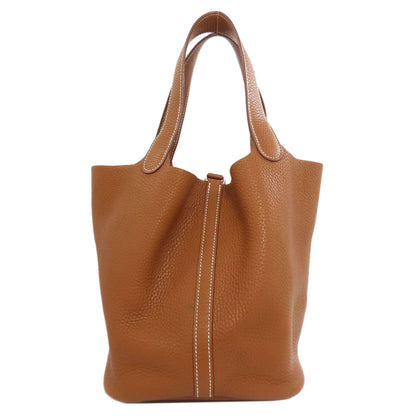 HERMES Picotin Lock MM Gold SilverHardware Handbag Taurillon Clemence Ladies [Used]