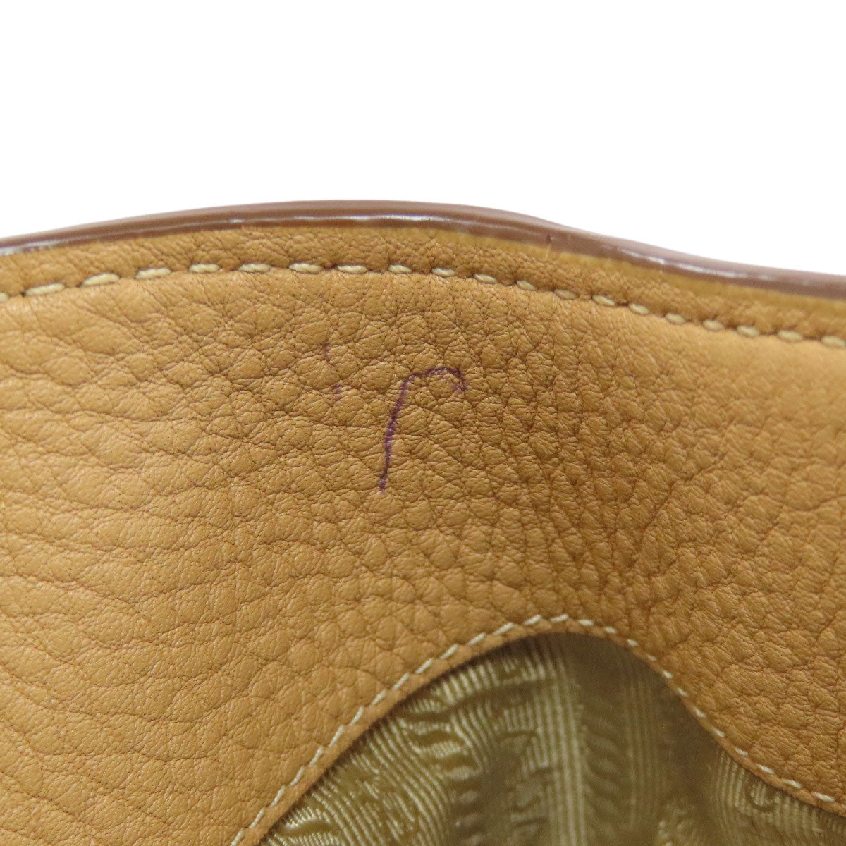 PRADA logo Handbag Leather Ladies [Used]