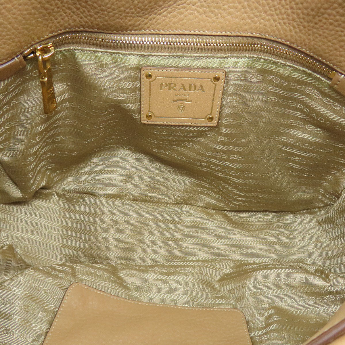 PRADA logo Handbag Leather Ladies [Used]